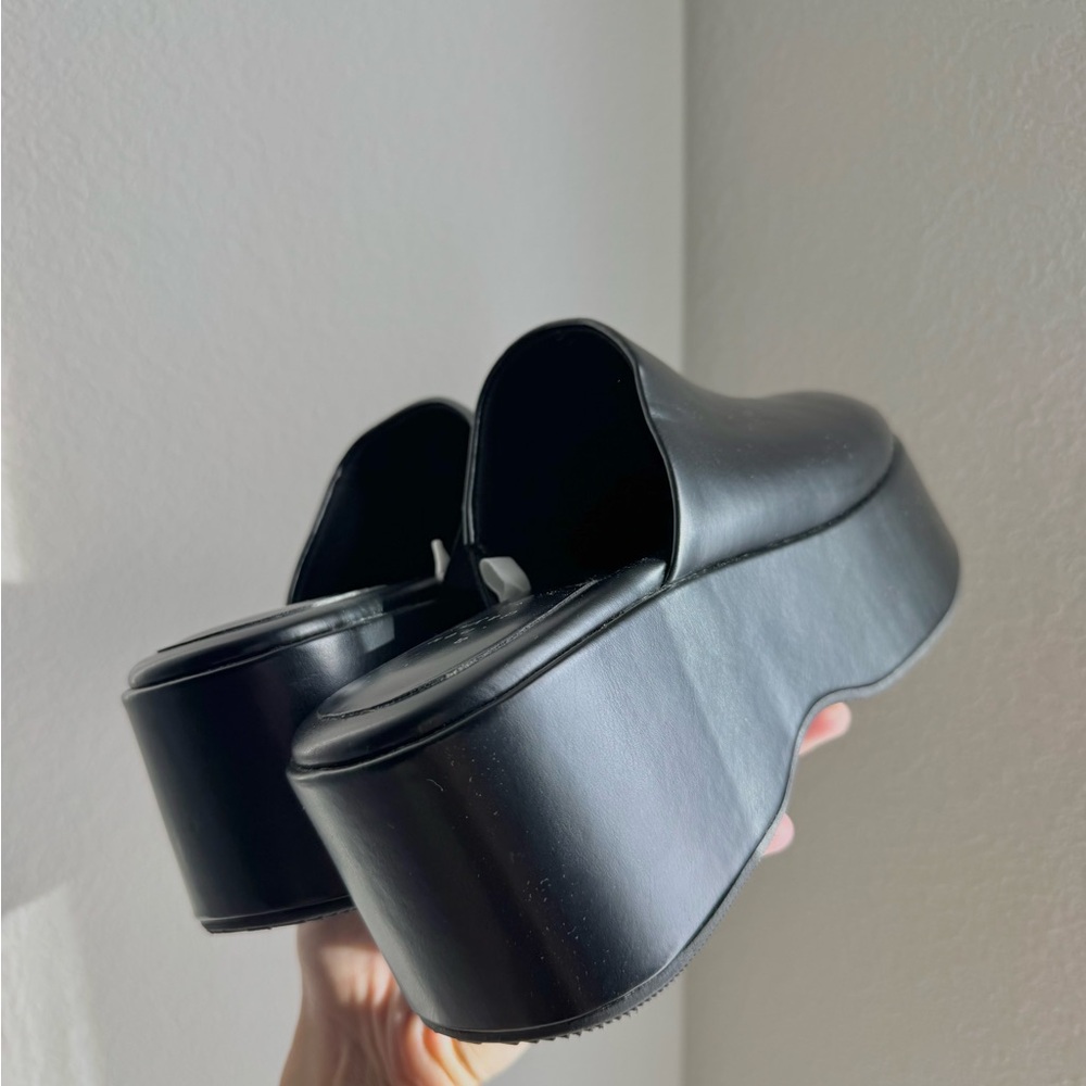 Black Platform Mules Clogs - image 6